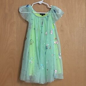 Zunie Green Dress with Iridescent Accents